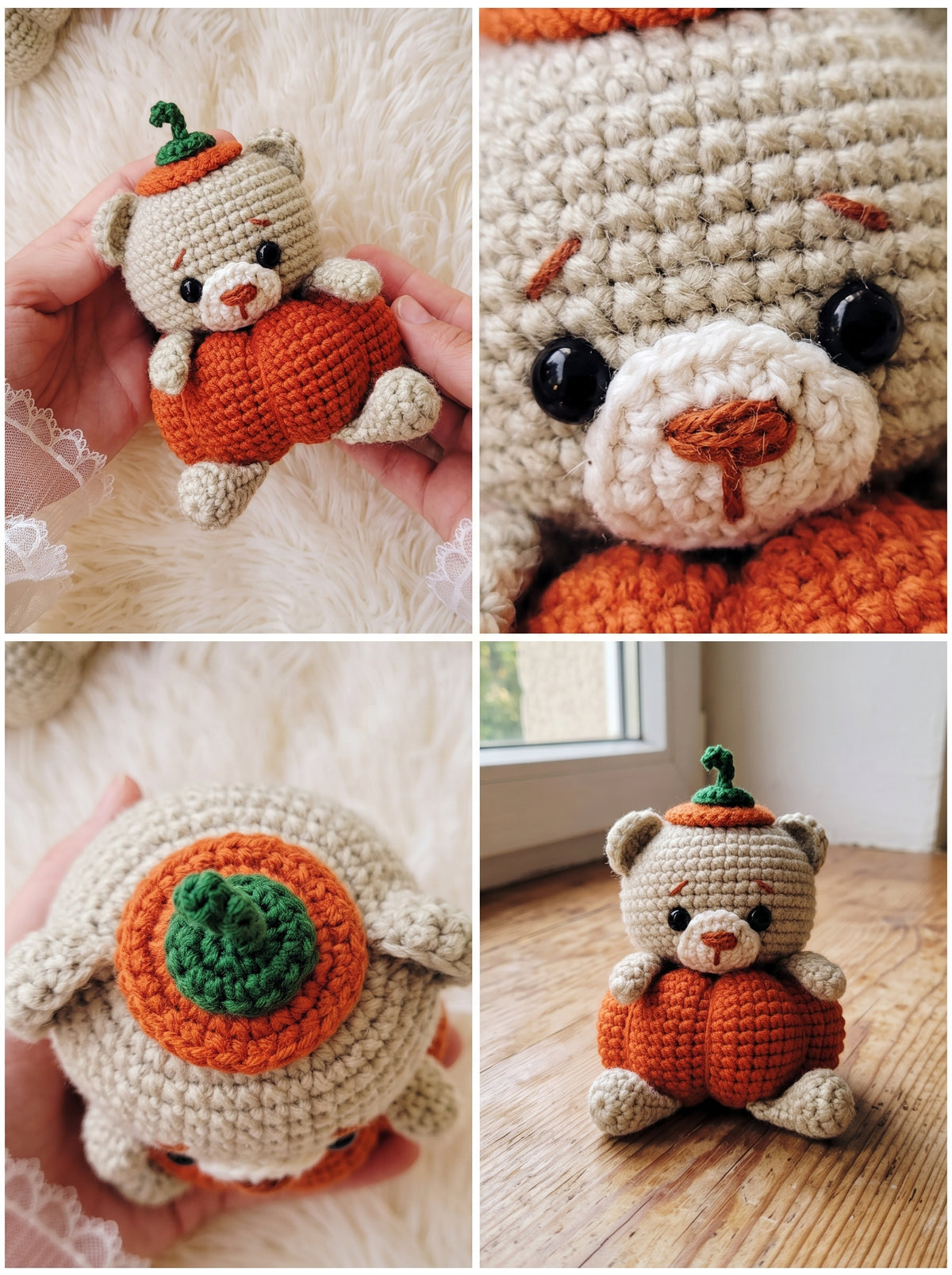 Pumpkin Bear Crochet Pattern — Halloween Amigurumi Teddy