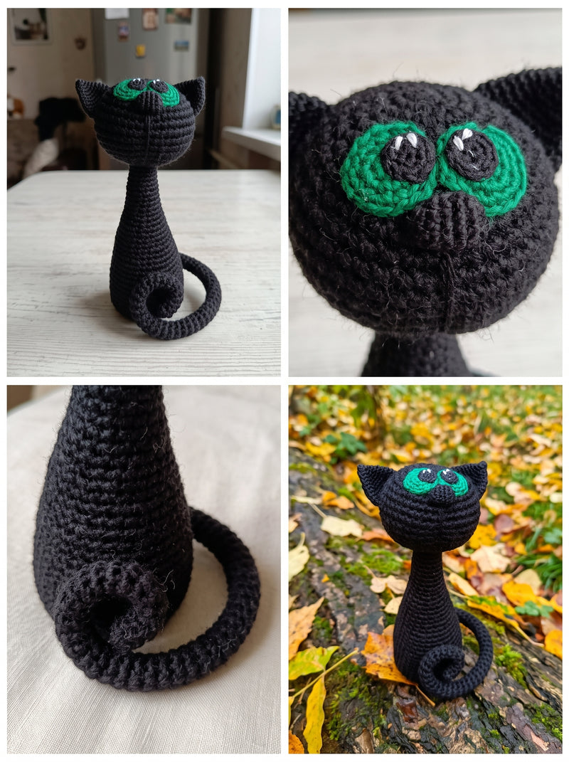 Black Cat Amigurumi Crochet Pattern