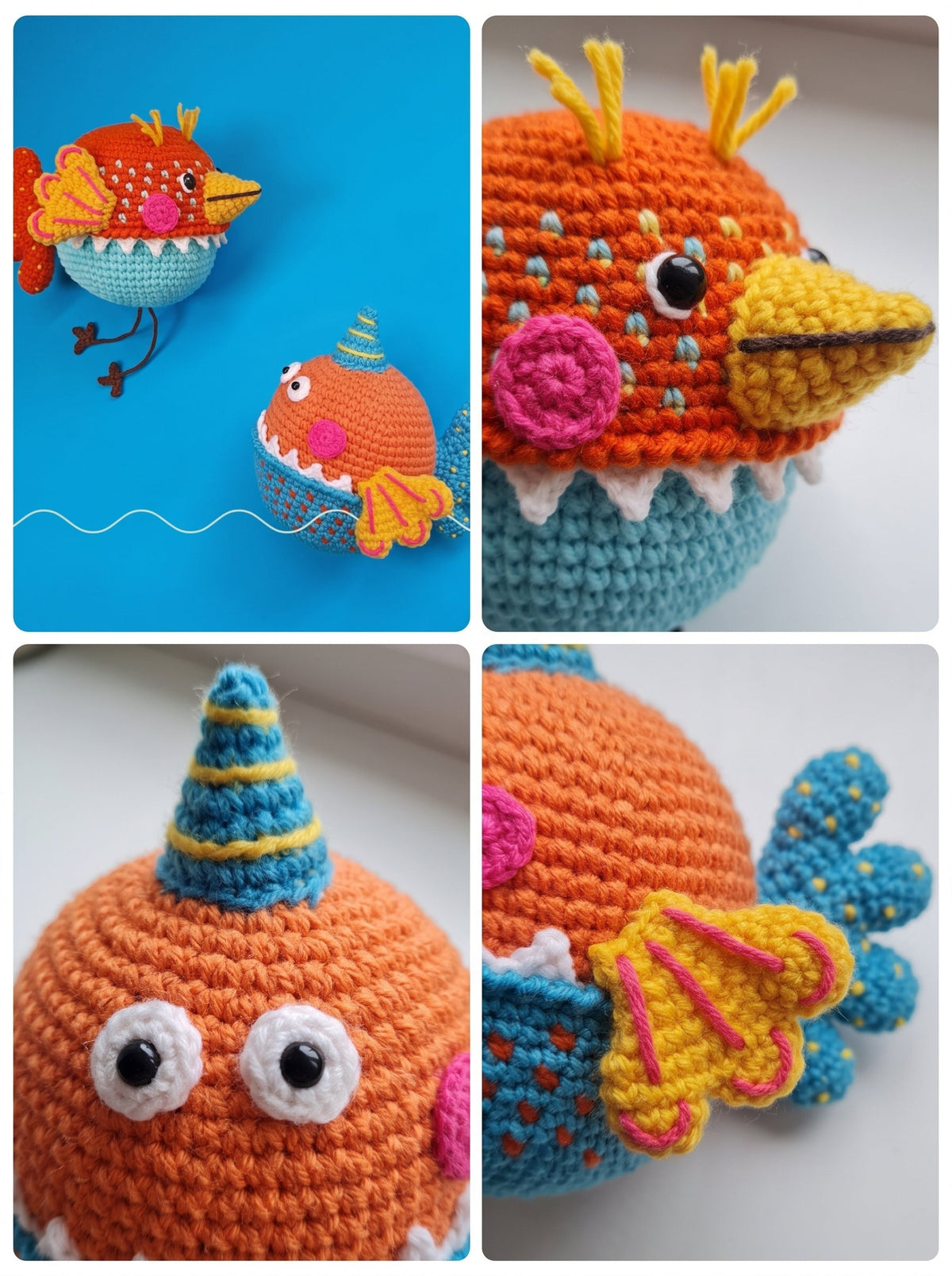 Little Bird & Little Fish — 2-in-1 Amigurumi Crochet Pattern