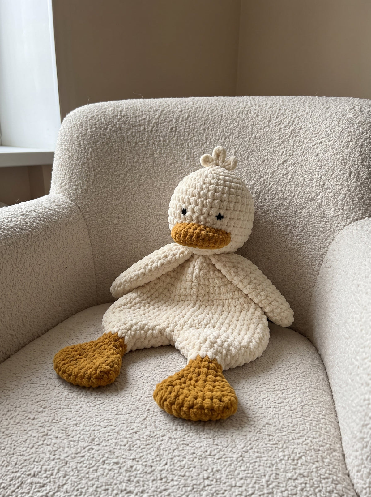 The Goose Lovey Crochet Pattern — Chenille Baby Comforter