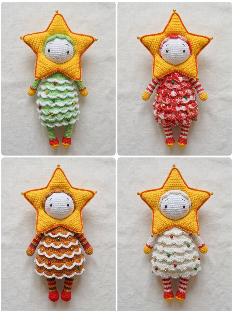 Christmas Tree Star Doll Crochet Pattern