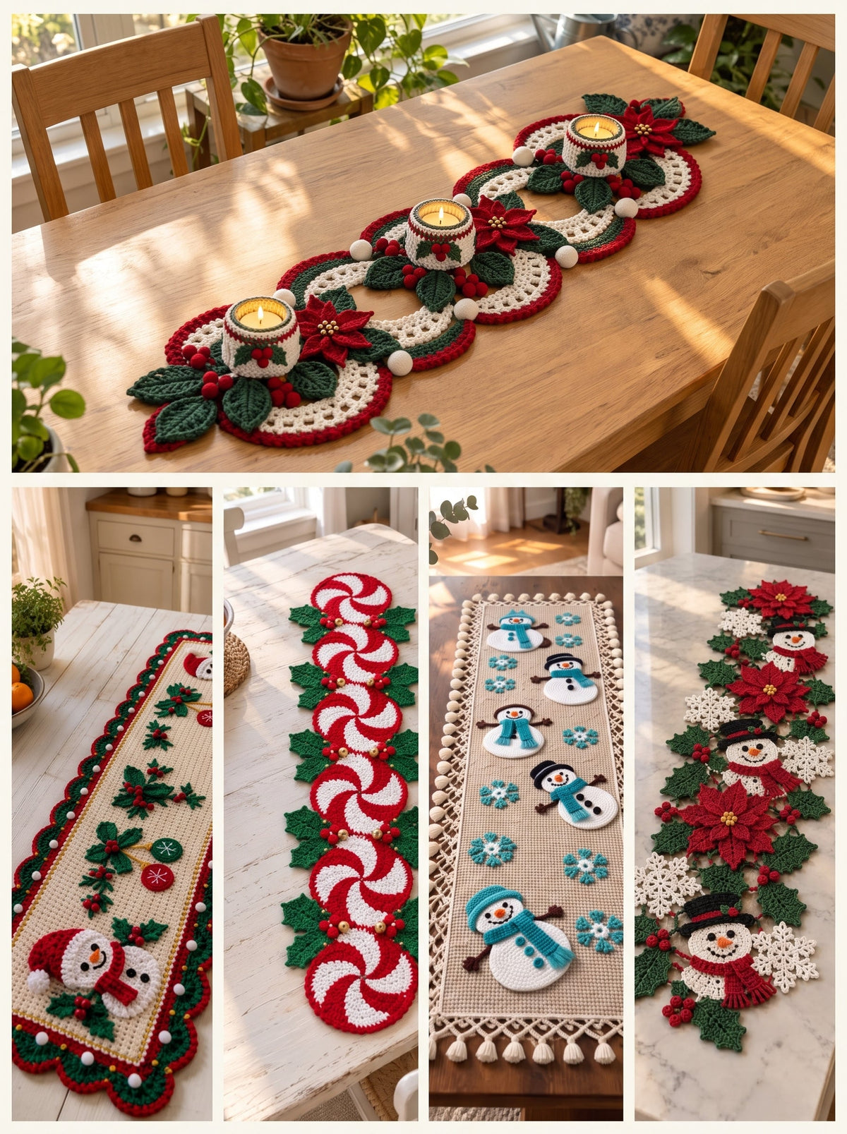 The Festive Table Runner Collection — Five Christmas Crochet Table Runner Patterns